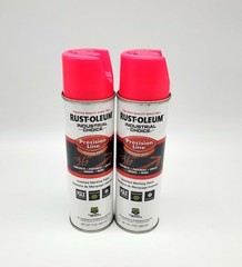Rust-Oleum Inverted Marking Spray Paint Flourescent Pink 17oz Can Pack of 2