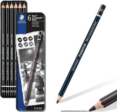 STAEDTLER Mars Lumograph Black Drawing Pencils Set: 6 Pencils