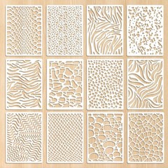 Jeffdad 12 Pcs Stencils for Crafts Reusable, Texture 8.27 x 5.9 Inch
