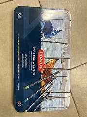 NEW 72x DERWENT WATERCOLOUR Pencils Colouring Water Full Range Coloured Set Tin