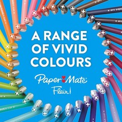 Flair Felt Tip Pens Pack of 12 | Medium Point 0.7mm – Vibrant Blue for All Ages