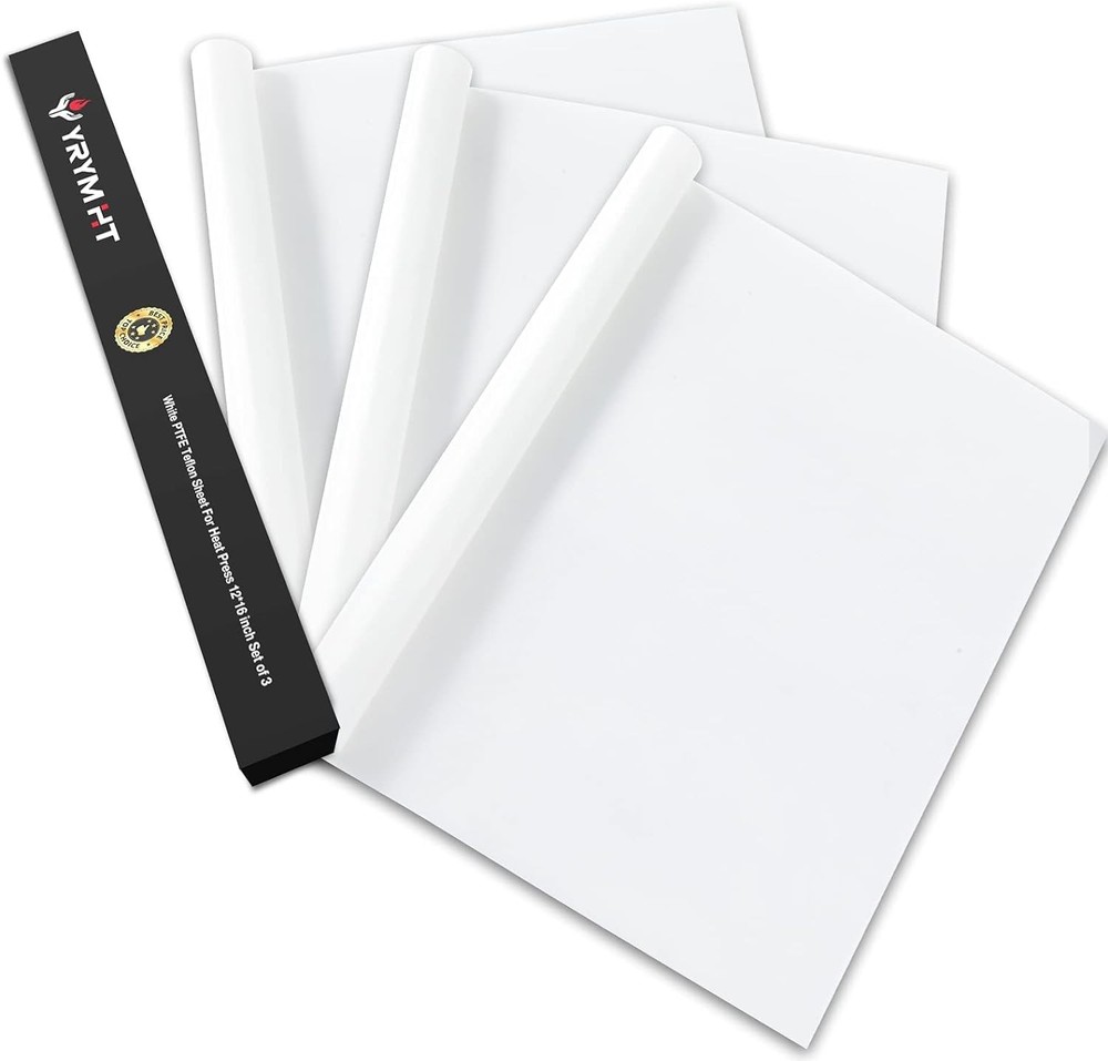 White Teflon Sheet for Heat Press – 3 Pack Non Stick Teflon Sheets 12 X 16 Heat