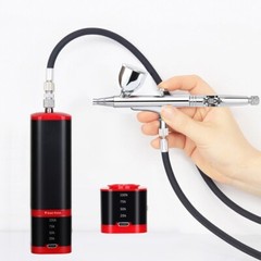 Portable Cordless Air brush Kit, Dual-Action battery powered airbrush kit