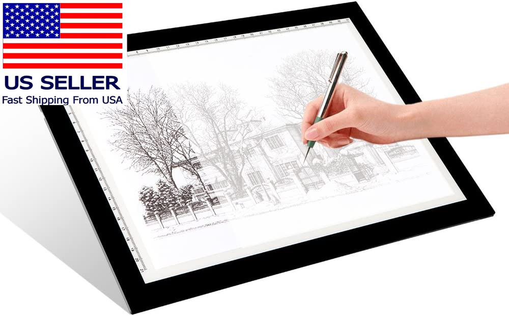 A4 LED Copy Board Light Tracing Box, Ultra-Thin Adjustable USB Power Artcraft LE