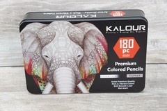 KALOUR 180 Premium Colored Pencil Set Soft Smooth Lead in Tin