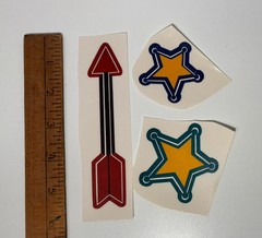 VTG Native American Cowboy Western Large Stickers Lot of 19