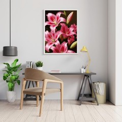 Paint by Numbers for Adults Beginner, Lily Flower Adult Paint by Number Kits on