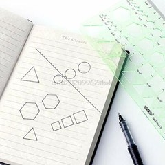 11 Pieces Geometric Drawings Templates Stencils Plastic Measuring Template Ruler