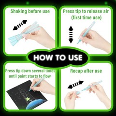 8 Colors Glow in the Dark Markers – 0.7mm Round Tip Neon Fluorescent Paint Pe…
