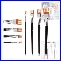 4PCS Grainer Brush Set for Texture, Professional Flat Comb Artist Paint Brush…