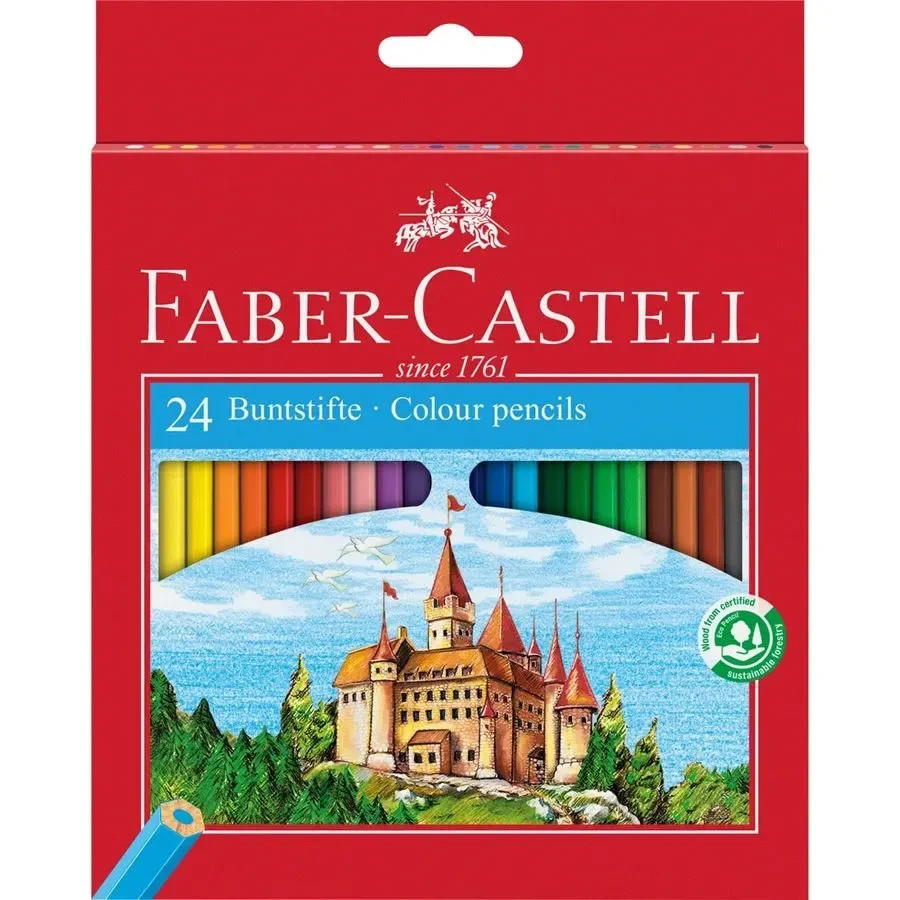 Faber-Castell Classic Colour Pencil Cardboard Wallet of 24 120124
