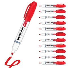 Markal Dura-Ink 55 Chisel Markers – 12 Pack, Red/Green/Blue, Industrial