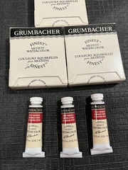 Lot of 9 TUBES GRUMBACHER ROSE MADDER PR83 PIGMENT ARTISTS WATERCOLOR PAINT
