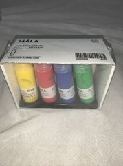 New sealed- Mala Paint Set of 8 Ikea 50ml Bottles 1.69 fl oz Ages 3 And Up