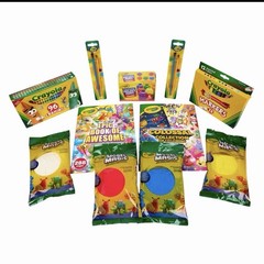 Crayola Art Set for Kids 125pc Supplies Kit, Washable Paints, Coloring Books