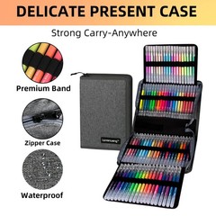 120 Color Pens for Adult Coloring Books,1.0mm Bullet Tip Acrylic Pens,Glitter…