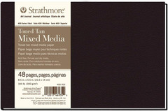 469-305 Hardbound Mixed Media Art Journal, 8.5″ X 5.5″, Toned Tan, 48 Pages