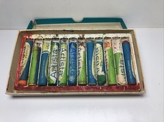 Vintage Artista Oil Pastel #212 Set of 12 Vivid Colors Binney & Smith Non Toxic