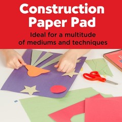 Construction Paper Pad – Multi-Colored Craft Paper 9 x 12, 60 Sheets
