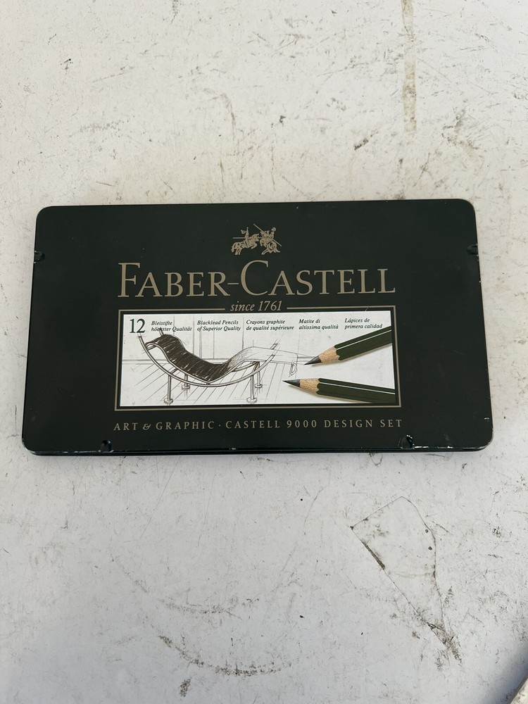 Faber Castell 9000 Art Design Graphite Pencils – Tin Set 11, Missing One