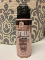 FolkArt Metallic Acrylic Paint 2oz Rose Gold New 028995061028