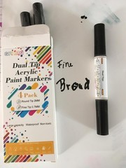 4PCS Dual Tip Black Paint Markers Acrylic Pens for Wood Glass Ceramic Art New US