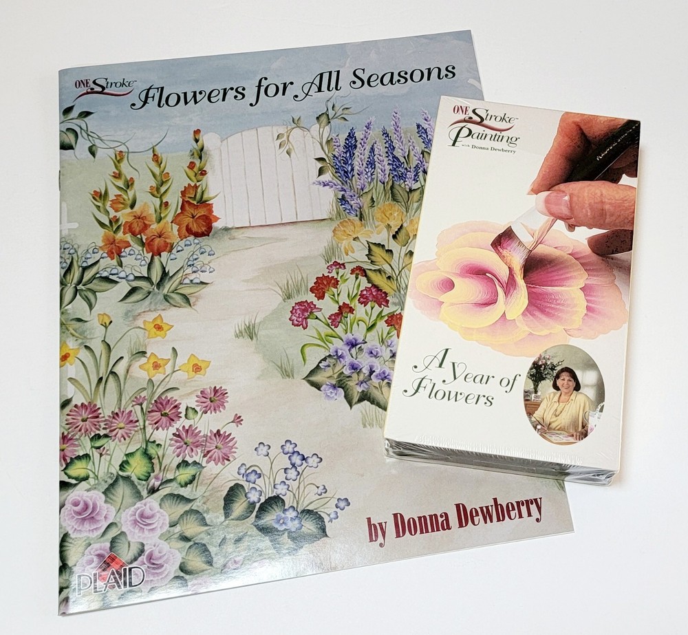 Donna Dewberry~ One Stroke Painting ~Flowers for All Seasons & A Year of Flowers