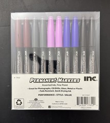 Inc. Permanent Markers Fine Tip 15 Assorted Colors 30 Count Fast Drying Ink New
