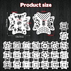 25 Sets Face Paint Stencils, Makeup Body Painting 265 Pcs Flowers…
