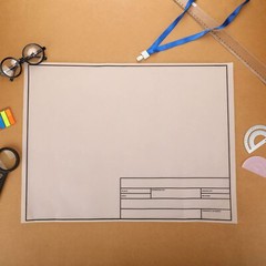 Architectural Vellum Paper 18″ x 24″ Translucent White Border 10 Sheets