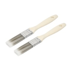 2 Pcs 1″ Flat Head Glaze Brush Set for Pottery