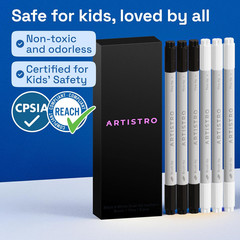 Acrylic Paint Pens – Dual Tip Markers – Brush & Fine Tip Paint Pens for Calligra