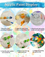 TOCARE Framed Paint by Numbers Kit for Adults, 12″Wx16″L – Framed, TC-F-205-1