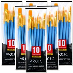60 Pcs Acrylic Paint Brush Set, Oil & Watercolor – Professional 60pcs, Blue