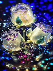 5D Diamond Painting Kits for Adults, Valentine’s Day Rose Diamond Art KM717-1
