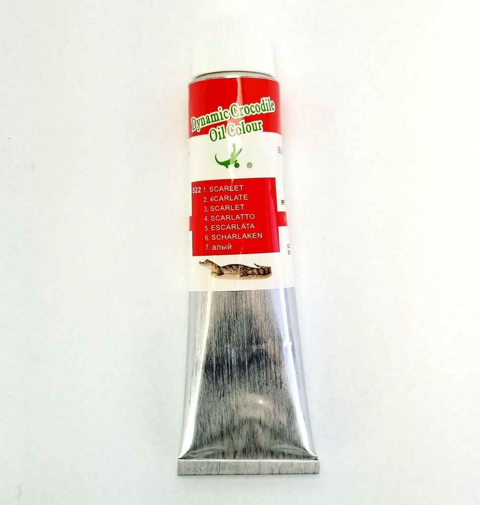 Artist Quality Oil Paint, Color: Scarlet Red, 170 ml Tube, ASTM D4236