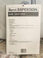 Berol Rapidesign Template – Large Circle Drawing – R-140