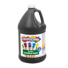 Paraben-Free Tempera Paint for Kids – 1 Gallon, Vibrant Black. Non-Toxic and Mad