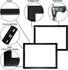 B4/A3s Artist tracing Light Box Copy Table,USB Power Dimmerable 6000 Lux Lock Bu