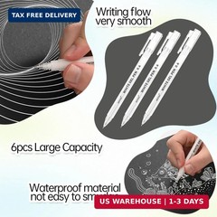 White Gel Pens 0.6mm Fine Point Opaque White Archival Ink Pen for Art, Coloring,