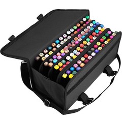 ADVcer Marker Case 120 Storage 13.77 x 6.49 x 6.88 inches, 01) 120 Black