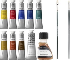 12-Piece Winton Oil Color Studio Set with Brushes – Perfect for Aspiring Artists