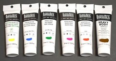 Yellow Blue Green Reds Umber – 6 x Liquitex Heavy Body Acrylics – Retail $55.73+