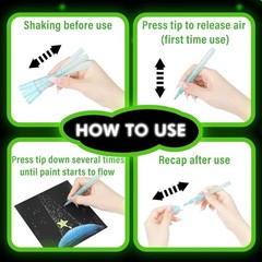 8 Colors Glow in the Dark Markers – 0.7mm Round Tip Neon Fluorescent Paint P…