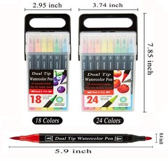 Dual Tip Markers for Kids, Washable Markers Set, Art Marker with Stand Portab…