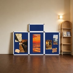 4 Panel Folds Display Board 360° Rotating Stand With Storage Bag For Exhibitions
