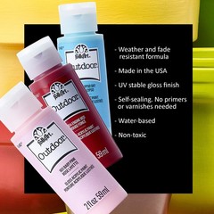 Outdoor Gloss Acrylic Craft Paint Set Designed for Beginners and Artists, Non…