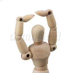 Wooden 4.7″ Artist Drawing Manikin Articulated Mannequin With Base Flexible Body