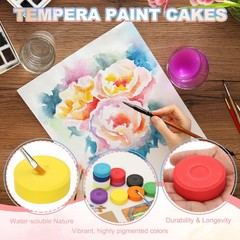 6 Pcs Washable Tempera, 2.3″x0.7″ Large Tempera Paint Cakes, Orange