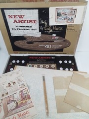 RARE Vintage Craft Master Mountain Waters Paint By Number Set NA-444 Palmer Pann